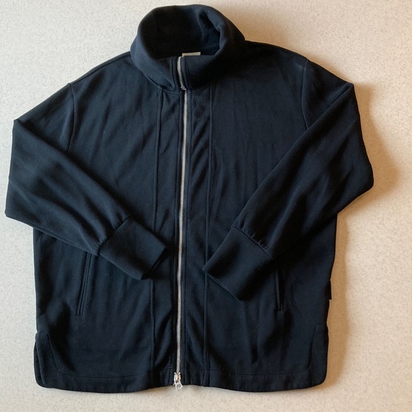 NWOT Varley Black Zip-Thru Sweat Shirt Jacket Women Size Large - Picture 5 of 15